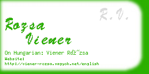 rozsa viener business card
